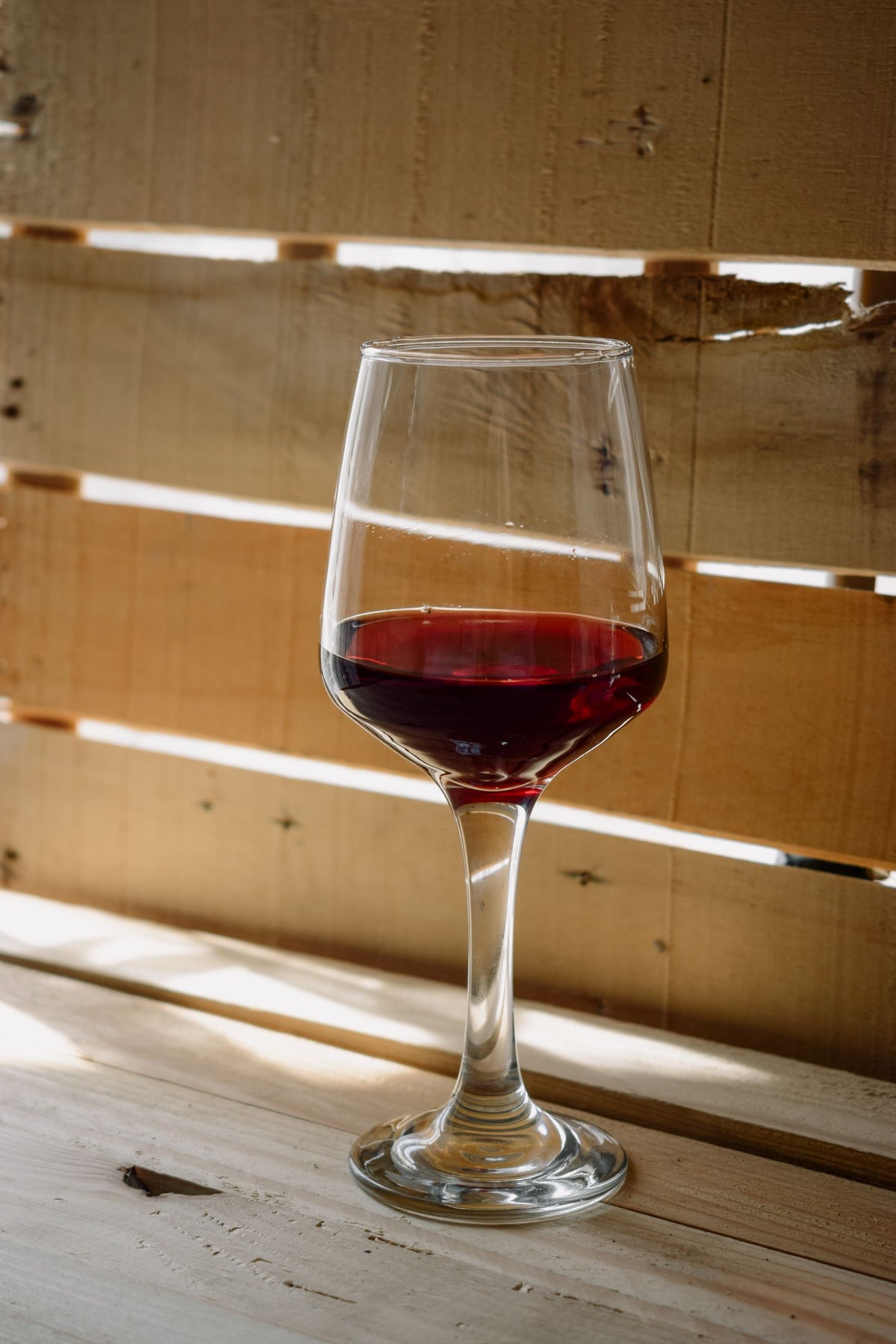 Glass of red wine