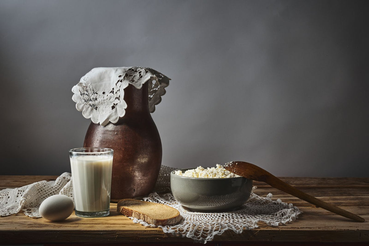 Milk and cottage cheese