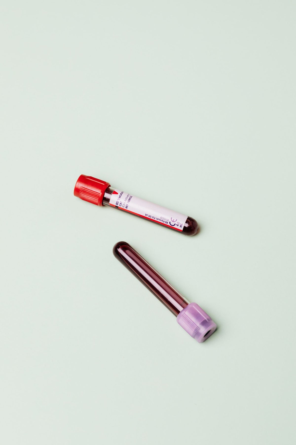 Two blood sample tubes