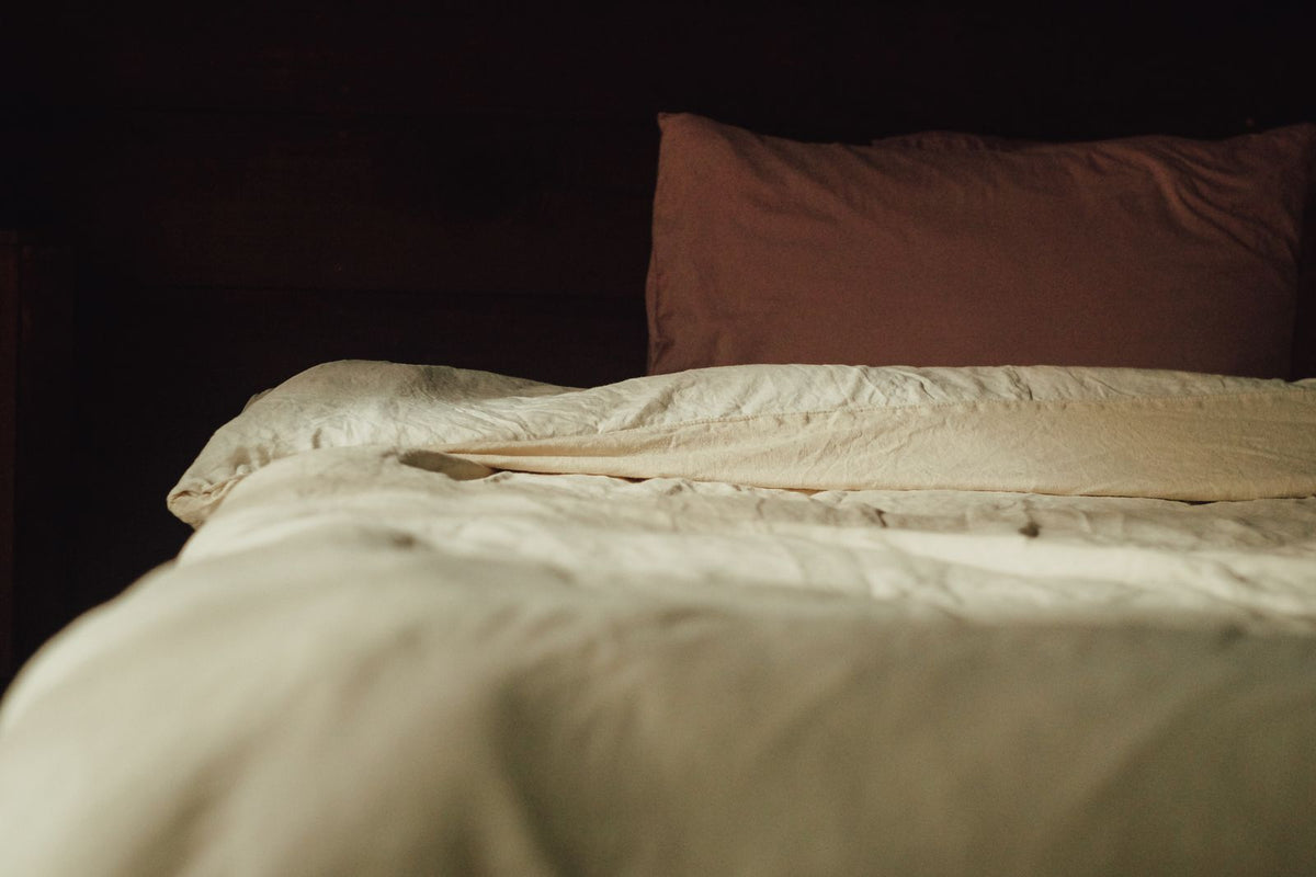 Bedroom with soft pillows and linen