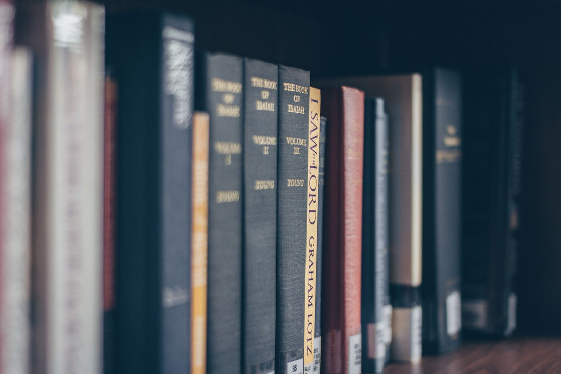 Books on a shelf