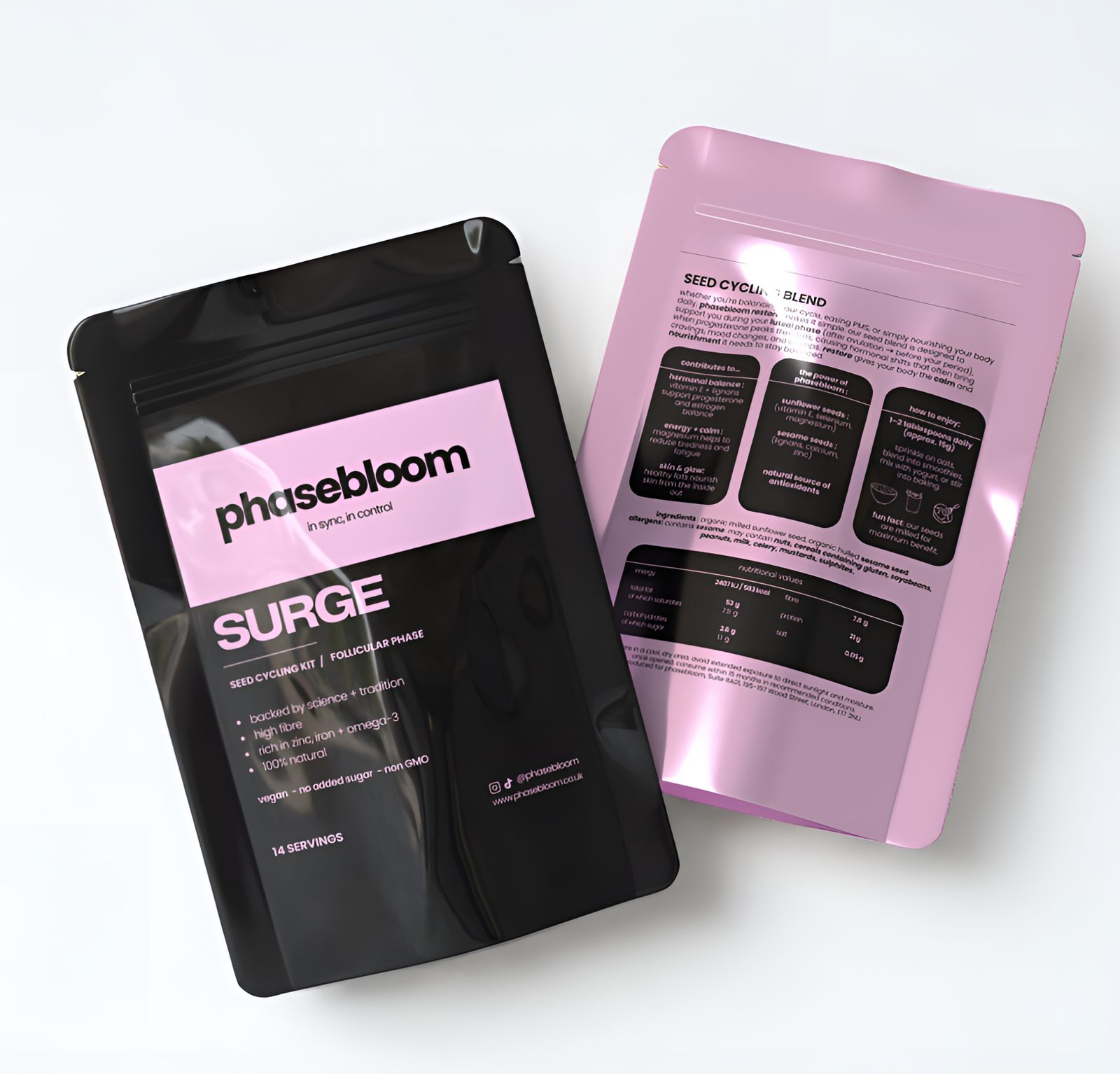 phasebloom organic seed cycling kit. organic • non-gmo • additive-free