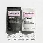 phasebloom seed cycling kit. seed cycling for hormone balance, restore for luteal phase surge for follicular phase
